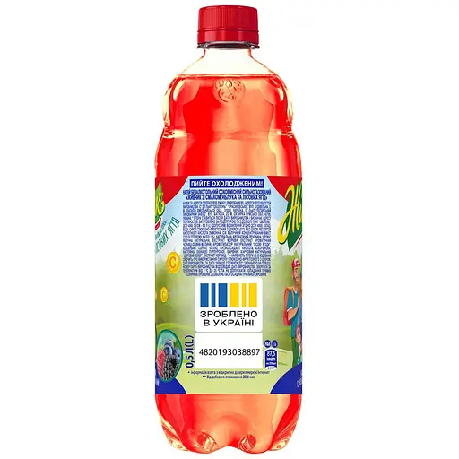 Напій соковмісткий Живчик Яблуко, лісові ягоди безалкогольний сильногазований 0.5 л - фото 2