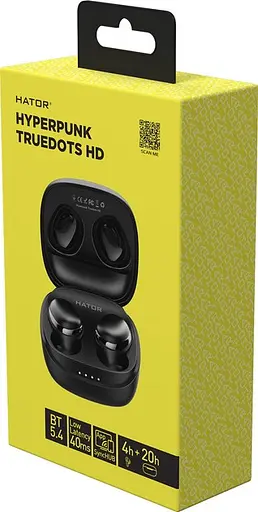 Навушники бездротові Hator Hyrrpunk Truedots HD SyncHUB (HTA411) чорні - фото 3