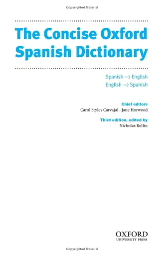 Oxford Concise Spanish Dictionary - фото 3
