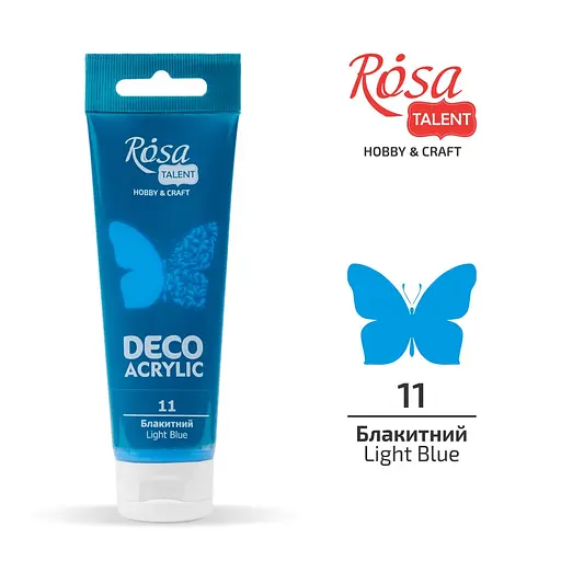 Акрил для декора Голубой (11) матовый 75 мл Rosa Talent - фото 2