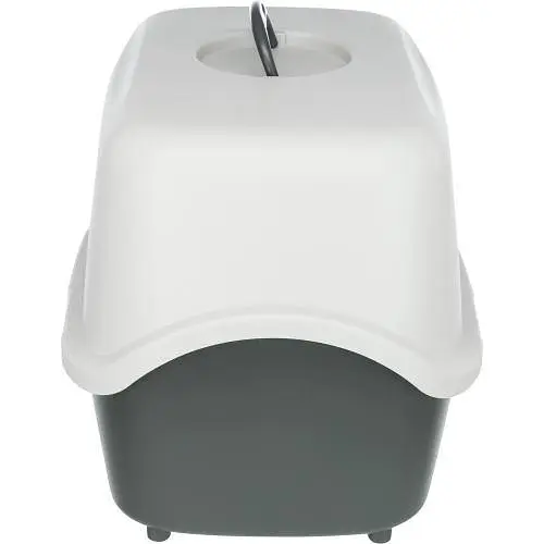 Туалет Trixie Vico для кошек с колпаком-крышкой, дверцей и ручкой серый 40х40х56 см - фото 3
