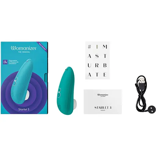 Вакуумний кліторальний стимулятор Womanizer Starlet 3 Turquoise - фото 4