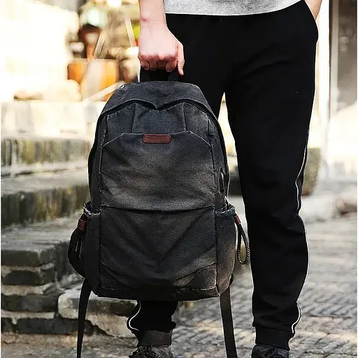 Городской рюкзак Muzee 1898 Retro черный (USB) - фото 1