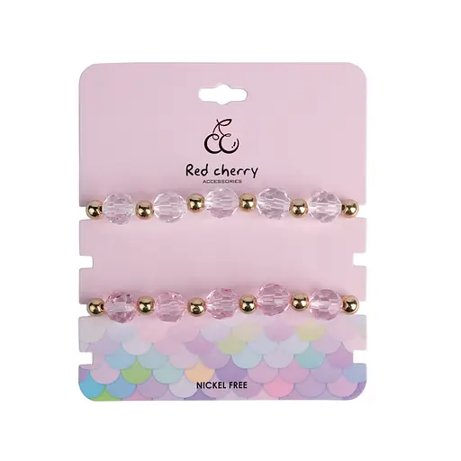 Набор браслетов Два кристалла 2шт