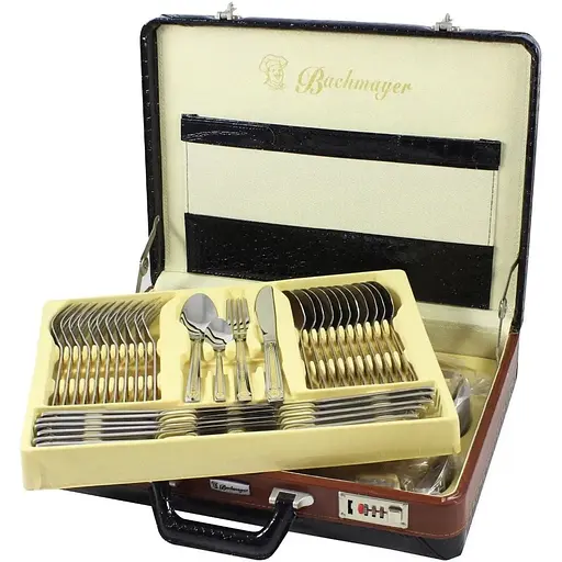 Набор столовых приборов Bachmayer BM-7803 на 12 персон в подарочном чемодане 72 предмета - фото 1