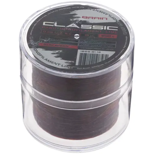 Волосінь Brain Classic Carp Line (dark brown) 600 м 0.25 мм 15 lb 6.6 кг - фото 2