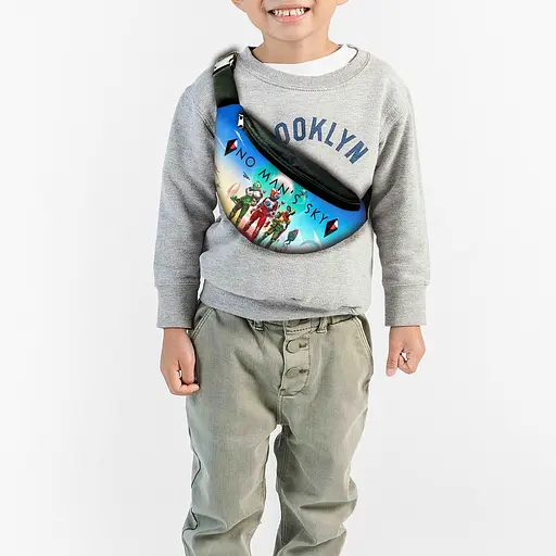 Сумка-бананка  "No Man's Sky" з принтом, 32х15см, дитяча, молодіжна (00101)