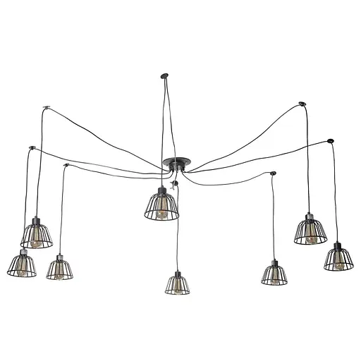 Люстра Brille лофт підвісна павук E27 BK (BL-808S/8)