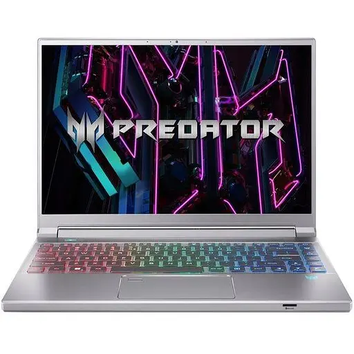 Ігровий ноутбук Acer Predator Triton 14 PT14-51-75FP, (NH.QLQEX.005), Intel Core i7-13700H до 5 ГГц, 14 WQXGA, 16 ГБ, SSD 1 ТБ, NVIDIA GeForce RTX 4070 8 ГБ, Free DOS, сріблястий