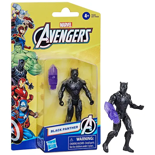 Игрушка-фигурка Hasbro Marvel Avengers Black Panther с аксессуаром (F9325_F9336) - фото 3