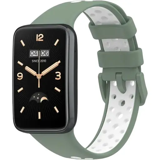 Ремешок DK Silicone Sport Band Classic Nike для Xiaomi Mi Band 7 Pro (light green / white)