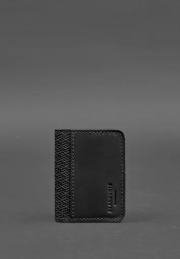 Кожаная обложка для ID-паспорта и водительского заседания 4.0 Карбон черный - фото 2