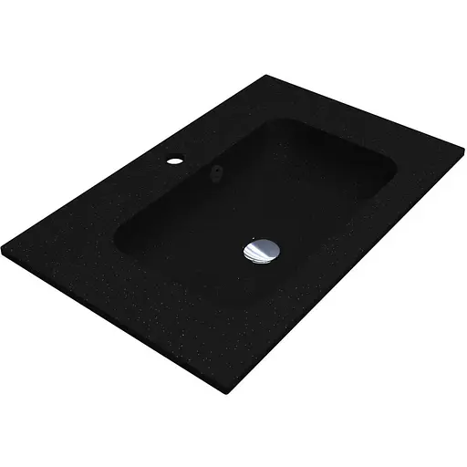 Умивальник Miraggio Della 700 mirastone black 0000804, Чорний матовий - фото 1