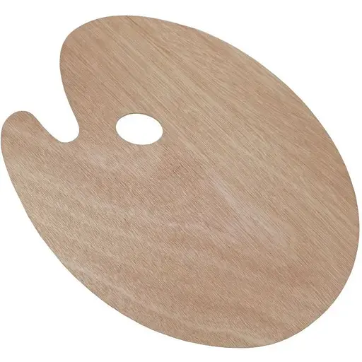 Палитра  D. K. ART & CRAFT деревянная овальная 30х40 см 3 мм - фото 1