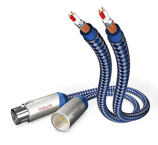 Міжблочний аудіокабель балансний 2 XLR male - 2 XLR female Inakustik Premium XLR Audio Stereo 1.5m - фото 2