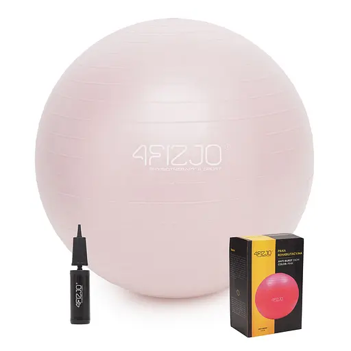 М'яч для фітнесу (фітбол) 4FIZJO 55 см Anti-Burst 4FJ0398 Pink (P-5907739316271) - фото 1