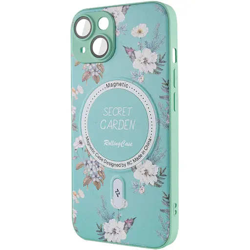Чохол Epik TPU+PC Secret Garden with MagSafe для Apple iPhone 15, 6.1 Mint - фото 3