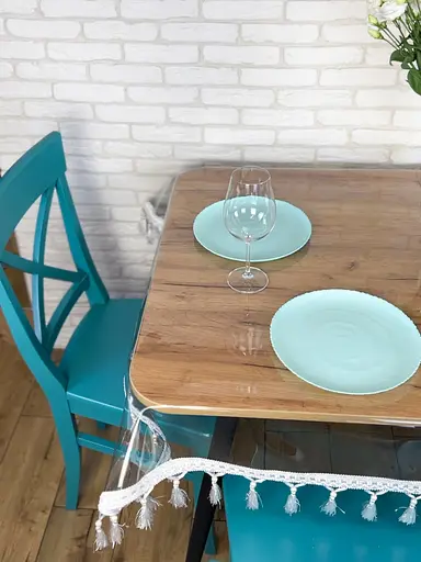 Скатерть силиконовая с белой бахромой 220х130 см - фото 5