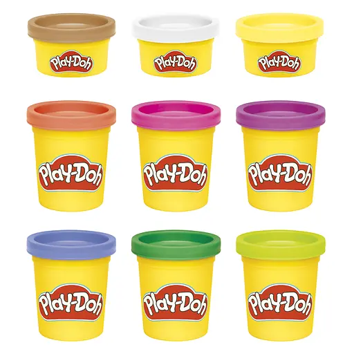Набір пластиліну Hasbro Play-Doh Bright Rainbow 9 баночок (F7369_F7965) - фото 3