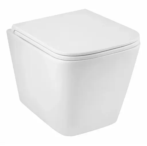 Унитаз подвесной безобедочный Kroner Eifel WHI493436 TORNADO с сиденьем (CV034923) - фото 1