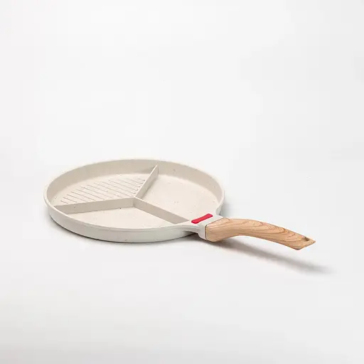 Сковорода порционная 3 секции 25 см. Белый - фото 4