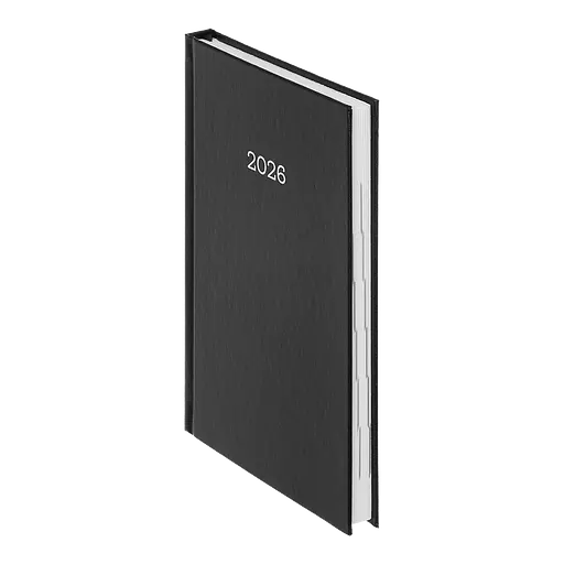 Ежедневник датированный Buromax Simple 2026 A5 бумвинил черный (BM.21166-01) - фото 2