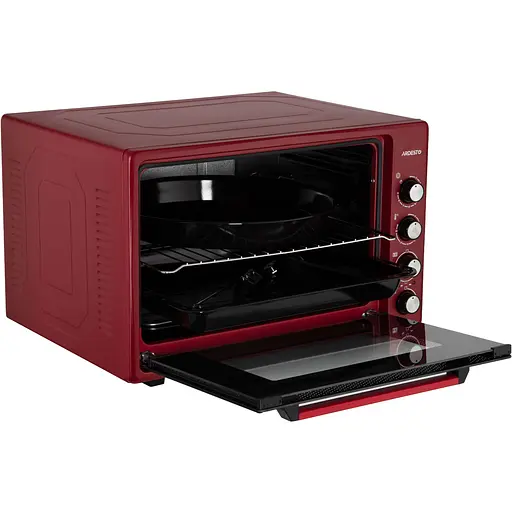Печь электрическая Ardesto 70 л, 2000 Вт, механич., двойное стекло, вертел, малиновый - фото 4