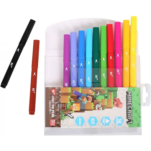 Фломастеры Yes Minecraft 12 цветов (650590) - фото 3