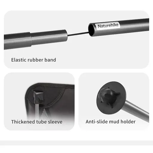 Стул складной ультралегкий Naturehike Stellaluna L04 CNK2450JJ015 серый - фото 3