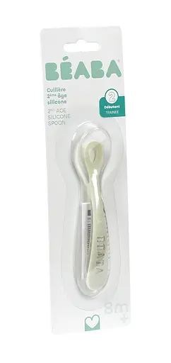 Ложка Beaba силиконовая 8+ пастельно-зеленая (913627) - фото 2