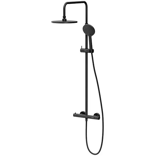 Душова система з термостатом Damixa Option black DX218091300, Чорний матовий - фото 1