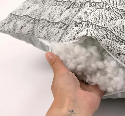 Подушка Руно 50х70 силіконова на блискавці Grey Braid 310.52СМ_Grey Braid - фото 2