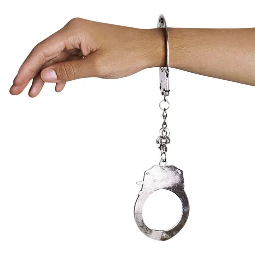 Наручники металлические Adrien Lastic Handcuffs Metallic (полицейские) - фото 3