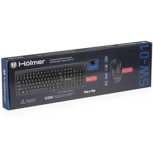 Офисный комплект Holmer беспроводная клавиатура и мышка (SW-01) - фото 12