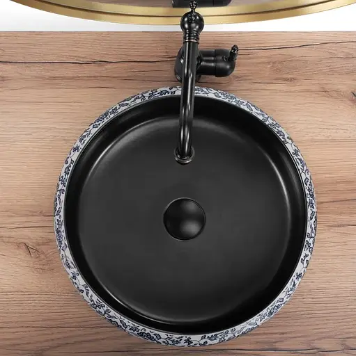 Умивальник Rea Florisa black matt накладний REA-U3307, Цветной - фото 3