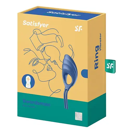 Виброкольцо Satisfyer Swordsman 14.2 см синий - фото 8