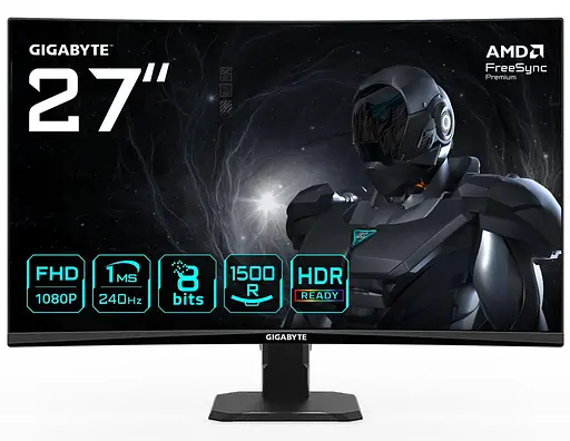 Монітор 27" Gigabyte iтор GS27FC2 Gaming Monitor Curved FHD VA 240Hz (GS27FC2 Gaming Monitor) - фото 1