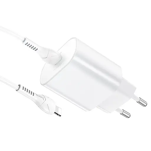 МЗП Hoco N22 Jetta PD25W (1USB-C) + кабель Type-C to Lightning Білий - фото 2