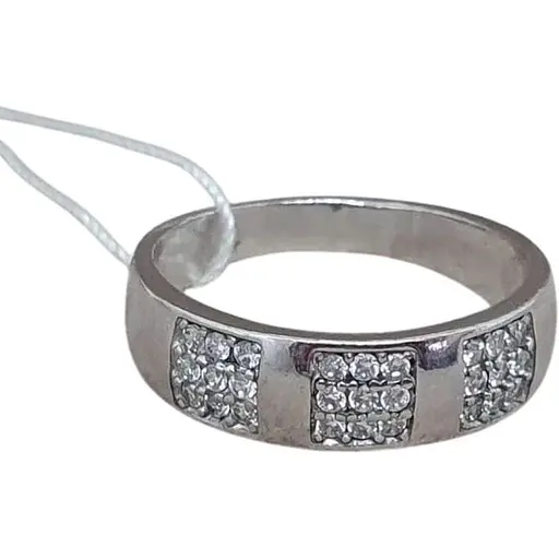 Срібне кільце Агні УАЙТ ДРІМ з фіанітами. 1597/1Р-CZ 18