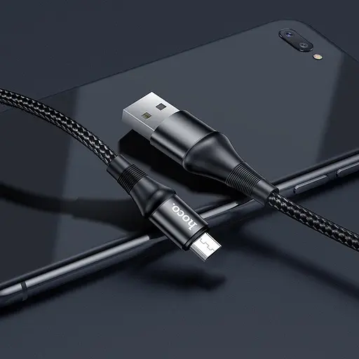 Кабель Hoco X50 Excellent charging data cable for Micro Чорний - фото 2