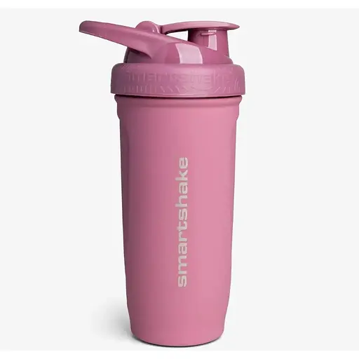 Шейкер спортивний SmartShake металевий Reforce Stainless Steel 30oz/900 мл Deep Rose (11153201) - фото 1