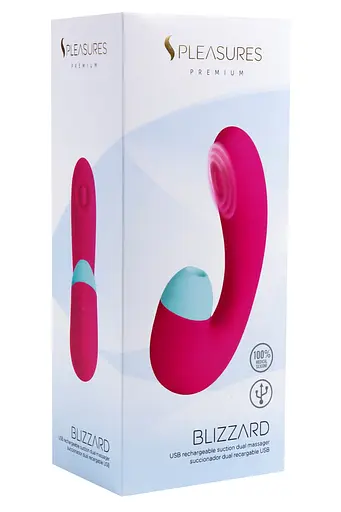 Вакуумний стимулятор клітора з вібрацією Pleasures Premium Blizzard (рожевий) - фото 6