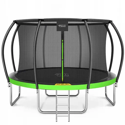 Батут с внутренней сеткой 4FIZJO Premium 14FT 435 см 4FJ0606 Black/Green (P-5907739314192) - фото 2