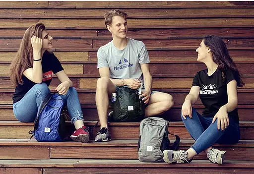 Міський молодіжний складний рюкзак 18 л Чорний - фото 6