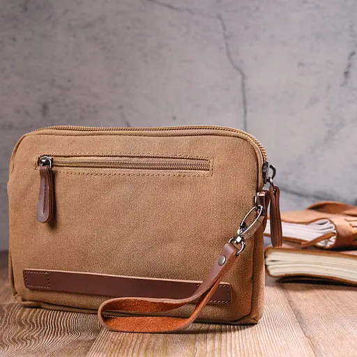 Практична чоловіча барсетка із текстилю 24х16х3 см Vintage 24х16х3 см sum0021447 - фото 8
