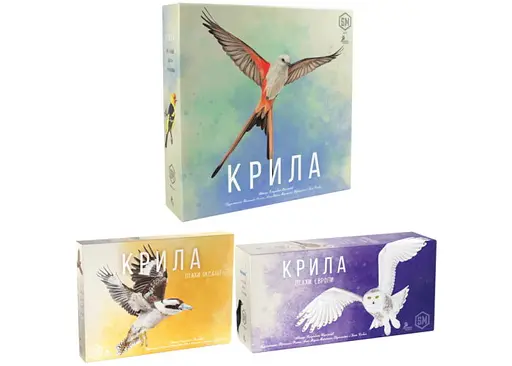 Настольная игра Ігромаг Крылья с дополнениями Птицы Европы + Птицы Океании (укр.) (STM910+2)