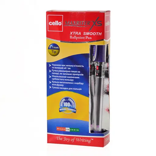 Ручка шариковая/масляная Maxriter XS, фиолетовая, 0.7 мм, Cello, 12 шт.