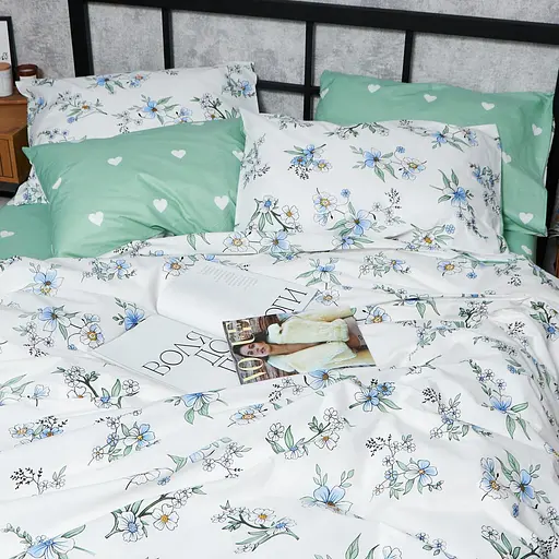 Комплект постільної білизни Moon&Star Бязь Gold Люкс Spring Harmony King Size 220x240 наволочки 4х70х70 - фото 3