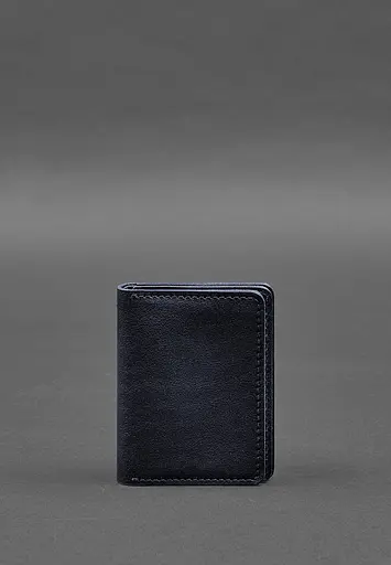 Кожаная обложка для водительского удостоверения, ID и пластиковых карт 2.0 синий - фото 2