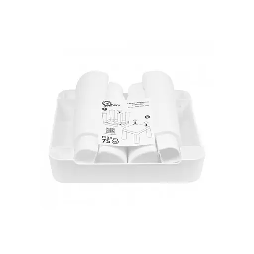 Дитячий табурет 0891TXK білий, до 75 кг 32 х 32 х 28 см - фото 3